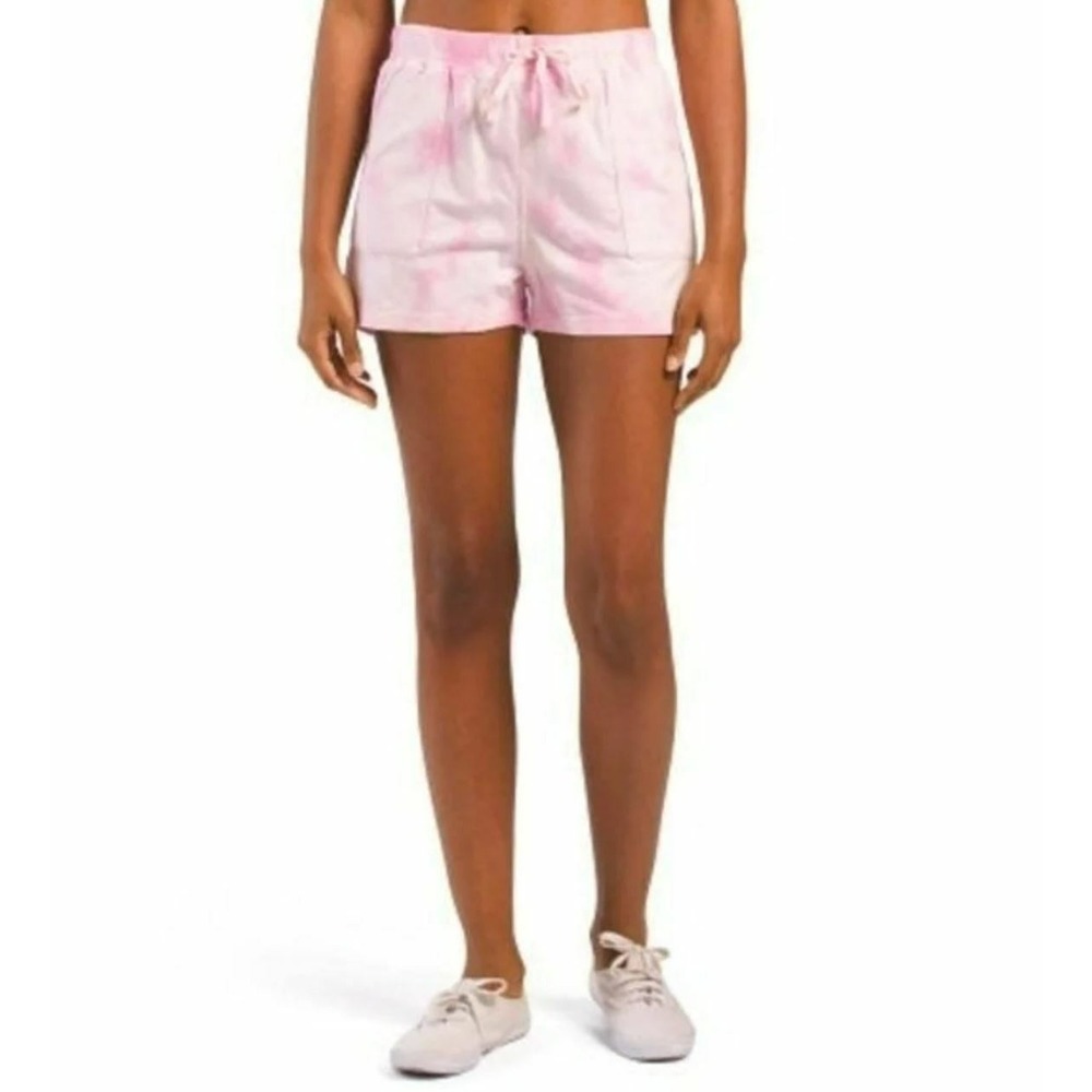 Lucky Brand women shorts 7WD71002 PIM/690 tie dye pink white sz L $59.50